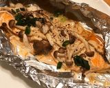 鮭ときのこのオイマヨホイル焼き作り方7写真