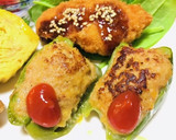 今日の夕飯は作り置きピーマンの肉詰め献立作り方3写真