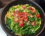 菜花とミニトマトのスペイン風オムレツ作り方3写真