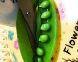 スナップエンドウ豆の片側並び飾り作り方6写真