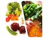 スナップエンドウ豆の片側並び飾り作り方11写真