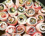 茄子と豚肉のくるくる焼き作り方6写真