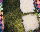 牛小間玉子にんじんれん草で折り畳みキンパ作り方3写真
