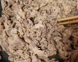 牛小間＆ニラ 焼き肉のたれ炒め☺作り方2写真
