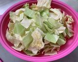 キャベツとカッテージチーズのおかか和え作り方1写真