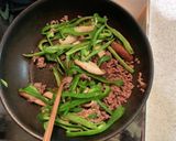 ひき肉とピーマンのオイスター丼作り方5写真