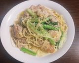 絶品☆鶏肉とアスパラガスのクリームパスタ作り方5写真