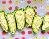 ピーマンのマヨたま詰めチーズ焼き！作り方4写真