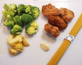 とりの唐揚げリメイクパスタ作り方1写真