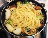 とりの唐揚げリメイクパスタ作り方7写真