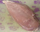 俺流!柔らか鶏ムネ肉のガーリックステーキ作り方1写真