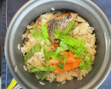 ソロキャンプ用・鮭と舞茸の炊き込みご飯作り方7写真