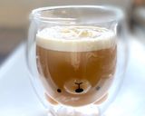 クマさんガラスコップで簡単カフェオレなど作り方12写真