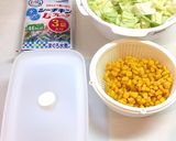 ツナマヨコーン春キャベツのサラダ★レンジ作り方3写真