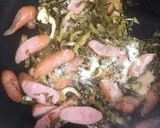 高菜ときのことソーセージのクリームパスタ作り方6写真