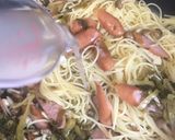 高菜ときのことソーセージのクリームパスタ作り方8写真
