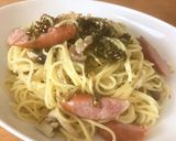 高菜ときのことソーセージのクリームパスタ作り方10写真