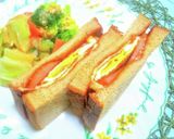 低糖質パンで ハムエッグピザホットサンド作り方7写真