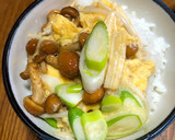 なめことエノキの卵とじ作り方5写真