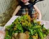 リカちゃん♡チンゲン菜の芽豚肉ポン酢炒作り方12写真