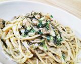 昆布と海苔の濃厚あさりクリームパスタ作り方5写真