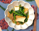 ほうれん草と厚揚げの煮物ダイエットおかず作り方14写真