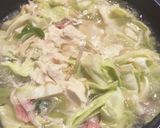 簡単　スパムのお味噌汁作り方3写真