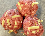 簡単！温玉のっけチーズハンバーグ作り方3写真