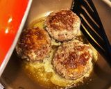 簡単！温玉のっけチーズハンバーグ作り方5写真