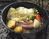 【焚火飯】イノシシと芽キャベツのポトフ作り方5写真