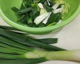 葉玉ねぎの味噌炒め作り方1写真