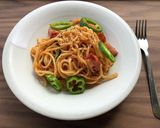 簡単生パスタ風ナポリタン(ベーコン版)作り方8写真