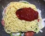 簡単生パスタ風ナポリタン(ベーコン版)作り方7写真
