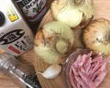 新玉ねぎの和風スープ（チーズのせ）作り方1写真