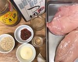茹で鶏のピリ辛ゴマだれ作り方1写真