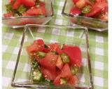 おくら☆トマトのシンプルサラダ作り方3写真