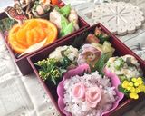 弥生10　おかずの段作り方6写真