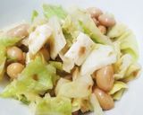 簡単に♪大豆とキャベツのチーズかつお和え作り方4写真