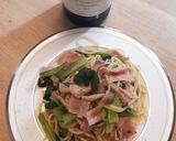 コク旨♪小松菜とベーコンのバター醤油スパ作り方15写真