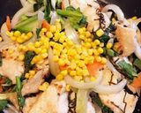 一皿で栄養も満足な、胸肉の塩昆布野菜のせ作り方2写真