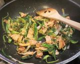 葉ニンニクと豚肉の炒め作り方6写真