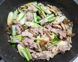 豚こま肉に小松菜とザーサイのあんかけ炒飯作り方5写真
