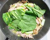 豚こま肉に小松菜とザーサイのあんかけ炒飯作り方6写真