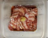 レンチン『豚肉のしょうが焼き風』作り方2写真