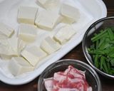 豚バラにらの旨辛豆腐チャンプルー作り方1写真