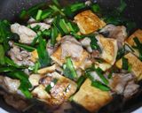 豚バラにらの旨辛豆腐チャンプルー作り方5写真