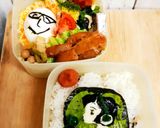 キャラ弁　9090ロゴ風作り方2写真