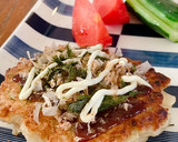 片手で玉ねぎとにんにくのお好み焼き彡作り方6写真