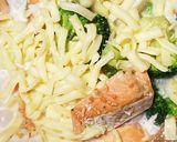鮭とイカのガリバタクリーム煮作り方3写真