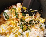 小松菜と鮭のチャーハン♡一人暮らし飯作り方5写真